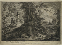 TvB G 4381
<br/>
Adam ziet de zon in het paradijs opkomen
<br/>
<em>Ridinger, Johann Elias (1698-1767)</em>